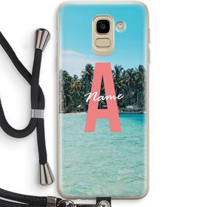CaseCompany Pacific Dream: Samsung Galaxy J6 (2018) Transparant Hoesje met koord