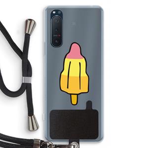 CaseCompany Raketijsje: Sony Xperia 5 II Transparant Hoesje met koord