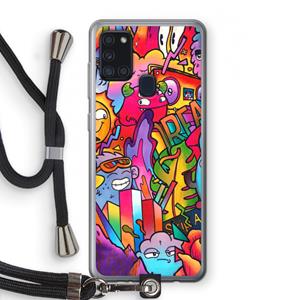 CaseCompany Dreams: Samsung Galaxy A21s Transparant Hoesje met koord
