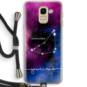 CaseCompany Sterrenbeeld - Donker: Samsung Galaxy J6 (2018) Transparant Hoesje met koord