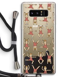CaseCompany Gymboys: Samsung Galaxy Note 8 Transparant Hoesje met koord