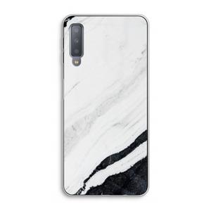 CaseCompany Elegante marmer: Samsung Galaxy A7 (2018) Transparant Hoesje