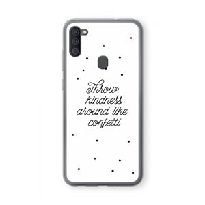 CaseCompany Confetti: Samsung Galaxy A11 Transparant Hoesje