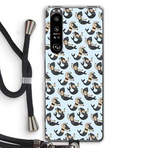 CaseCompany Zeemeermin: Sony Xperia 1 III Transparant Hoesje met koord