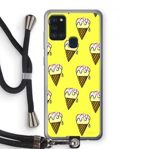 CaseCompany Isjes: Samsung Galaxy A21s Transparant Hoesje met koord