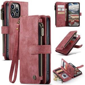 Caseme Vintage 2 in 1 portemonnee hoes - iPhone 14 Pro Max - Rood