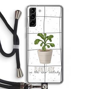 CaseCompany Kamerplant op vensterruit: Samsung Galaxy S21 Plus Transparant Hoesje met koord