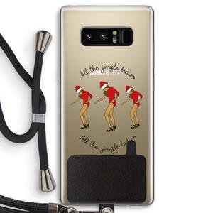 CaseCompany Jingle Ladies: Samsung Galaxy Note 8 Transparant Hoesje met koord