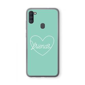 CaseCompany Friends heart pastel: Samsung Galaxy A11 Transparant Hoesje