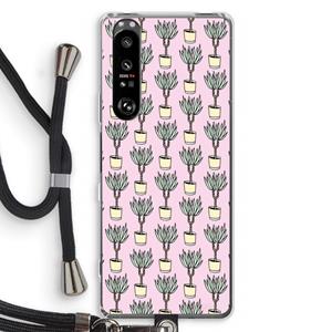 CaseCompany Boompje: Sony Xperia 1 III Transparant Hoesje met koord