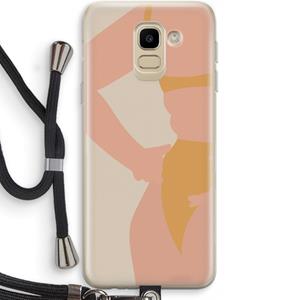 CaseCompany Bikini body: Samsung Galaxy J6 (2018) Transparant Hoesje met koord