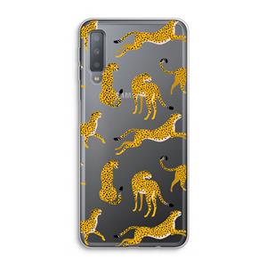 CaseCompany Luipaard: Samsung Galaxy A7 (2018) Transparant Hoesje
