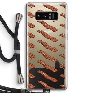 CaseCompany Bacon to my eggs #2: Samsung Galaxy Note 8 Transparant Hoesje met koord