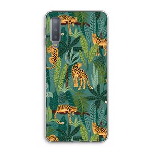 CaseCompany Luipaard 2: Samsung Galaxy A7 (2018) Transparant Hoesje