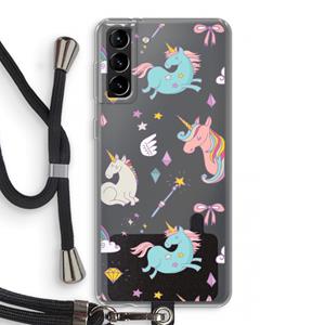 CaseCompany Fantasiewereld: Samsung Galaxy S21 Plus Transparant Hoesje met koord