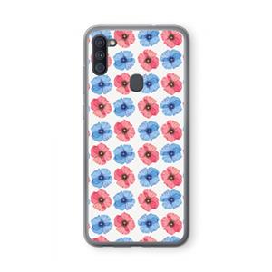 CaseCompany Klaproosjes: Samsung Galaxy A11 Transparant Hoesje