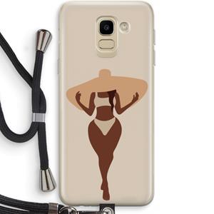 CaseCompany Let's get salty: Samsung Galaxy J6 (2018) Transparant Hoesje met koord