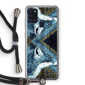 CaseCompany Golden Fox: Samsung Galaxy A21s Transparant Hoesje met koord