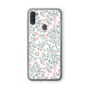 CaseCompany Sierlijke bloemen: Samsung Galaxy A11 Transparant Hoesje