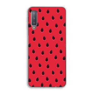 CaseCompany Watermelon: Samsung Galaxy A7 (2018) Transparant Hoesje