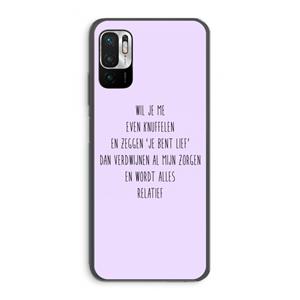 CaseCompany Relatief: Xiaomi Redmi Note 10 5G Transparant Hoesje