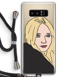 CaseCompany Ashley: Samsung Galaxy Note 8 Transparant Hoesje met koord