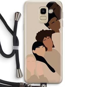 CaseCompany Sweet creatures: Samsung Galaxy J6 (2018) Transparant Hoesje met koord