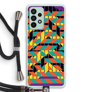 CaseCompany Skew Bee 2: Samsung Galaxy A52s 5G Transparant Hoesje met koord