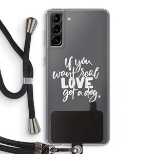 CaseCompany Partner in crime: Samsung Galaxy S21 Plus Transparant Hoesje met koord