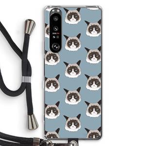 CaseCompany It's a Purrr Case: Sony Xperia 1 III Transparant Hoesje met koord