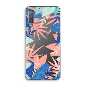 CaseCompany Tropisch: Samsung Galaxy A7 (2018) Transparant Hoesje