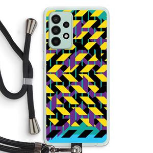 CaseCompany Skew Bee 3: Samsung Galaxy A52s 5G Transparant Hoesje met koord