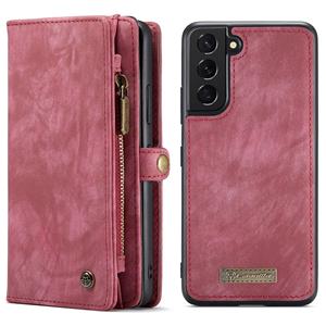 Caseme Vintage 2 in 1 portemonnee hoes - Samsung Galaxy S22 Plus - Rood