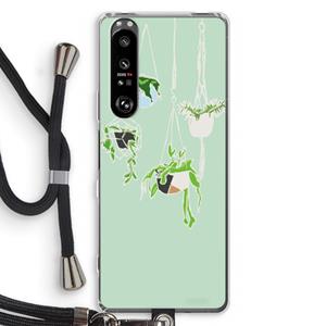 CaseCompany Hang In There: Sony Xperia 1 III Transparant Hoesje met koord