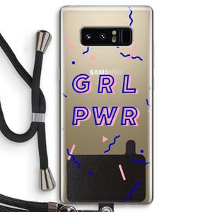 CaseCompany GRL PWR: Samsung Galaxy Note 8 Transparant Hoesje met koord