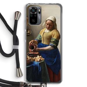 CaseCompany The Milkmaid: Xiaomi Redmi Note 10 Pro Transparant Hoesje met koord