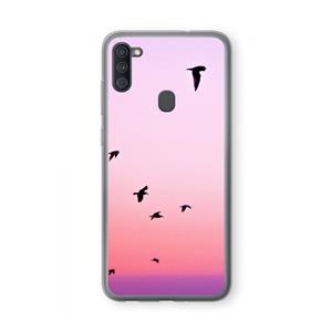 CaseCompany Fly away: Samsung Galaxy A11 Transparant Hoesje