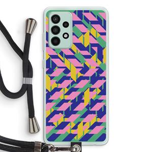 CaseCompany Skew Blush 1: Samsung Galaxy A52s 5G Transparant Hoesje met koord