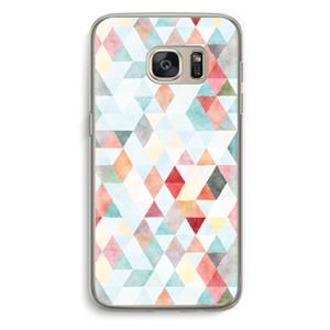 CaseCompany Gekleurde driehoekjes pastel: Samsung Galaxy S7 Transparant Hoesje