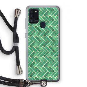 CaseCompany Moroccan tiles 2: Samsung Galaxy A21s Transparant Hoesje met koord