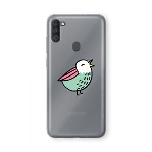 CaseCompany Birdy: Samsung Galaxy A11 Transparant Hoesje