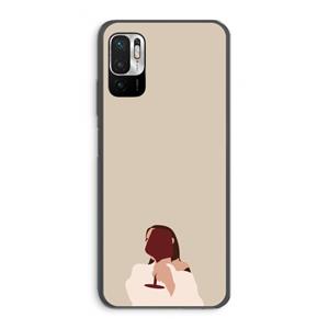 CaseCompany I drink wine: Xiaomi Redmi Note 10 5G Transparant Hoesje