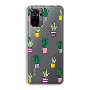 CaseCompany Sanseveria: Xiaomi Redmi Note 10 Pro Transparant Hoesje