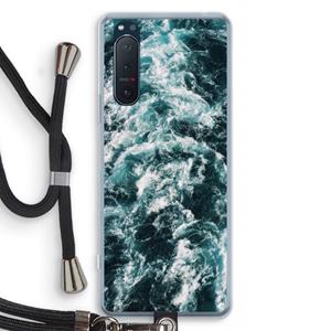CaseCompany Zee golf: Sony Xperia 5 II Transparant Hoesje met koord