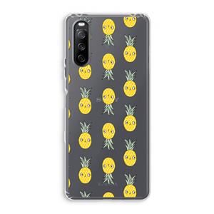 CaseCompany Ananas: Sony Xperia 10 III Transparant Hoesje