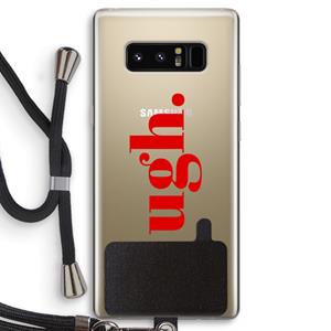 CaseCompany Ugh: Samsung Galaxy Note 8 Transparant Hoesje met koord