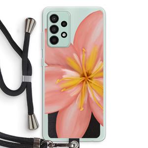CaseCompany Pink Ellila Flower: Samsung Galaxy A52s 5G Transparant Hoesje met koord