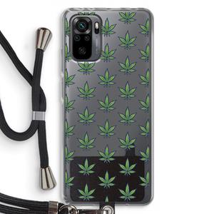 CaseCompany Weed: Xiaomi Redmi Note 10 Pro Transparant Hoesje met koord