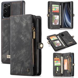 Caseme vintage 2 in 1 portemonnee hoes - Samsung Galaxy Note 20 - Zwart