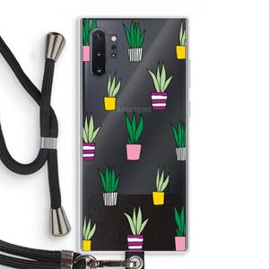 CaseCompany Sanseveria: Samsung Galaxy Note 10 Plus Transparant Hoesje met koord